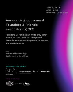 Founders & Friends 2019 - CES - Announcement - Public