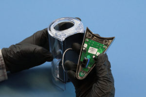 Removing the PCB sub assembly from the body, a simple press fit