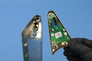 The front cover with the top assembly.