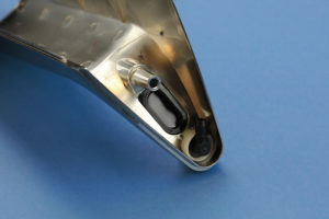 IR filter & barbed fitting for the duckbill valve.