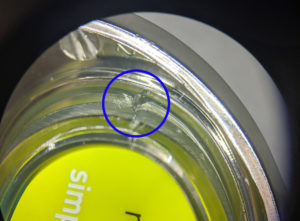 Microscope view of what we think is the vent hole