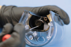 Once removed, we can see a vibration dampening washer for the DC motor - a very nice touch