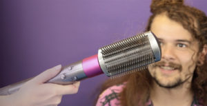 Ryan Walker's hair in the Dyson Airwrap attachment