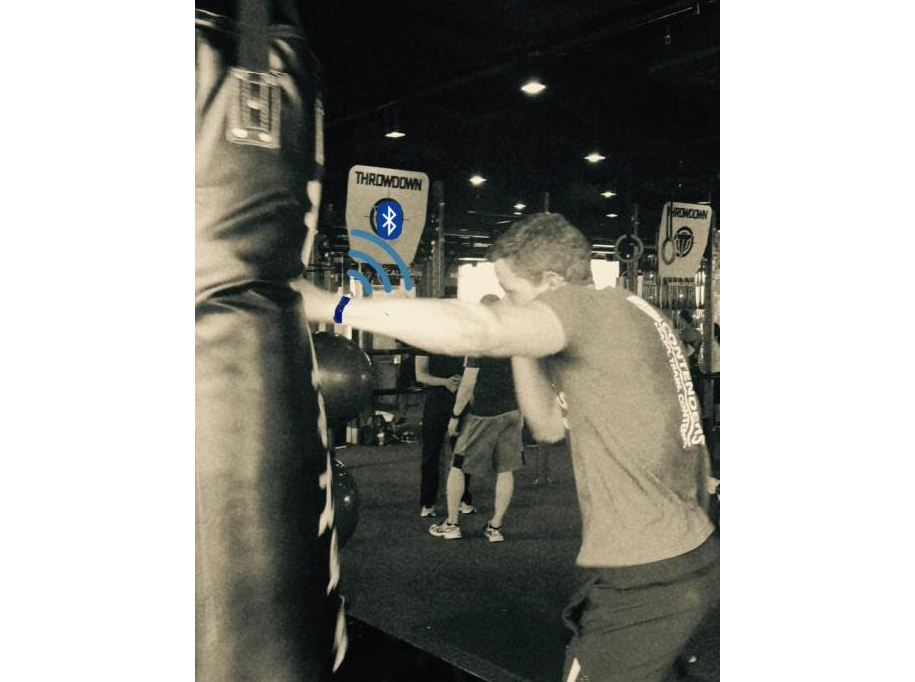 Kevin Lockwood practicing his punches